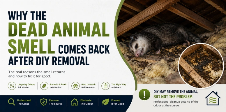 Why the Dead Animal Smell Comes Back After DIY Removal